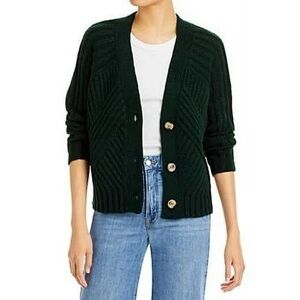AQUA Sweaters Pine Green Cardigan Size S NWT
